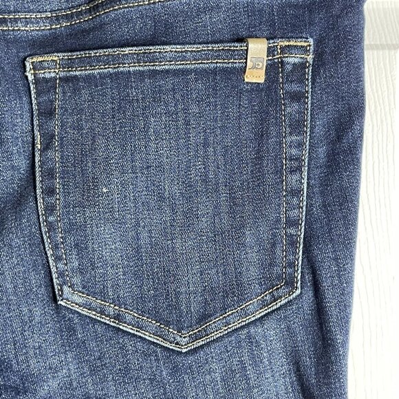 Joe's Jeans Womens 30 Skinny Ankle Jeans Raw Step Hem Dark denim Distressed - Picture 3 of 4
